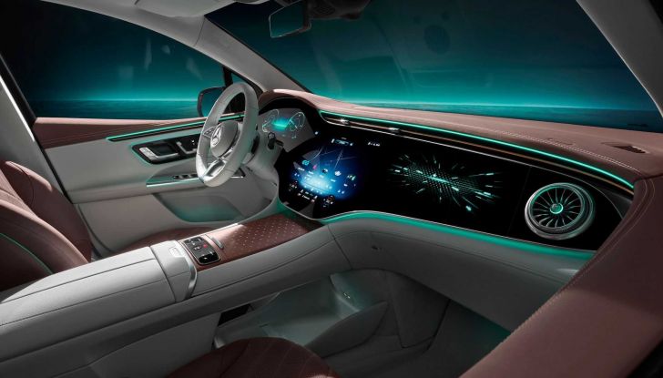 Mercedes EQE SUV: pubblicate le prime immagini degli interni - Foto 4 di 5