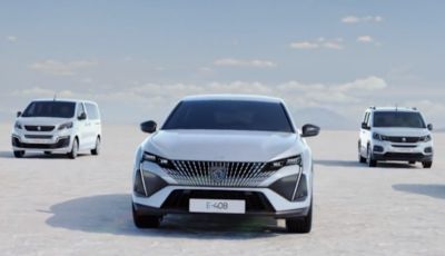 Peugeot e-408 protagonista nel video di inizio anno: debutterà nel 2023