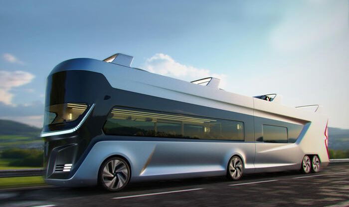 Symone, la bisarca per auto che diventa un autobus di lusso - Foto 1 di 5