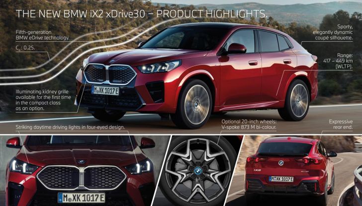 BMW iX2: design, prestazioni e autonomia del primo SUV coupé elettrico del brand - Foto 72 di 73
