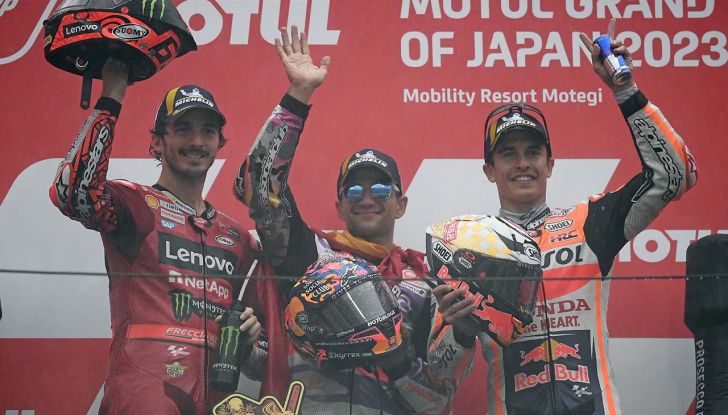 MotoGP 2023, GP Giappone: Martin ringrazia la pioggia, Bagnaia e Marquez sul podio - Foto 1 di 10