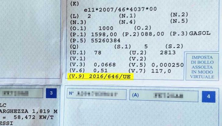 Legenda libretto auto: come leggere la carta di circolazione - Foto 4 di 9
