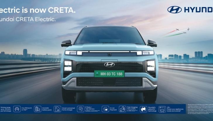 Hyundai Creta Electric: debutta la prima auto elettrica nata per l’India - Foto 3 di 8