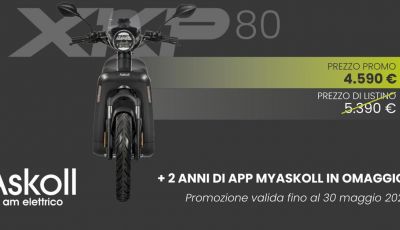 Askoll estende le promozioni e lancia nuovi sconti sui suoi scooter elettrici