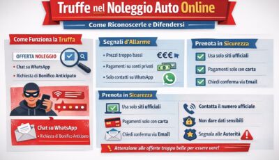 Truffe nel noleggio auto online: come riconoscerle e difendersi prima di perdere soldi